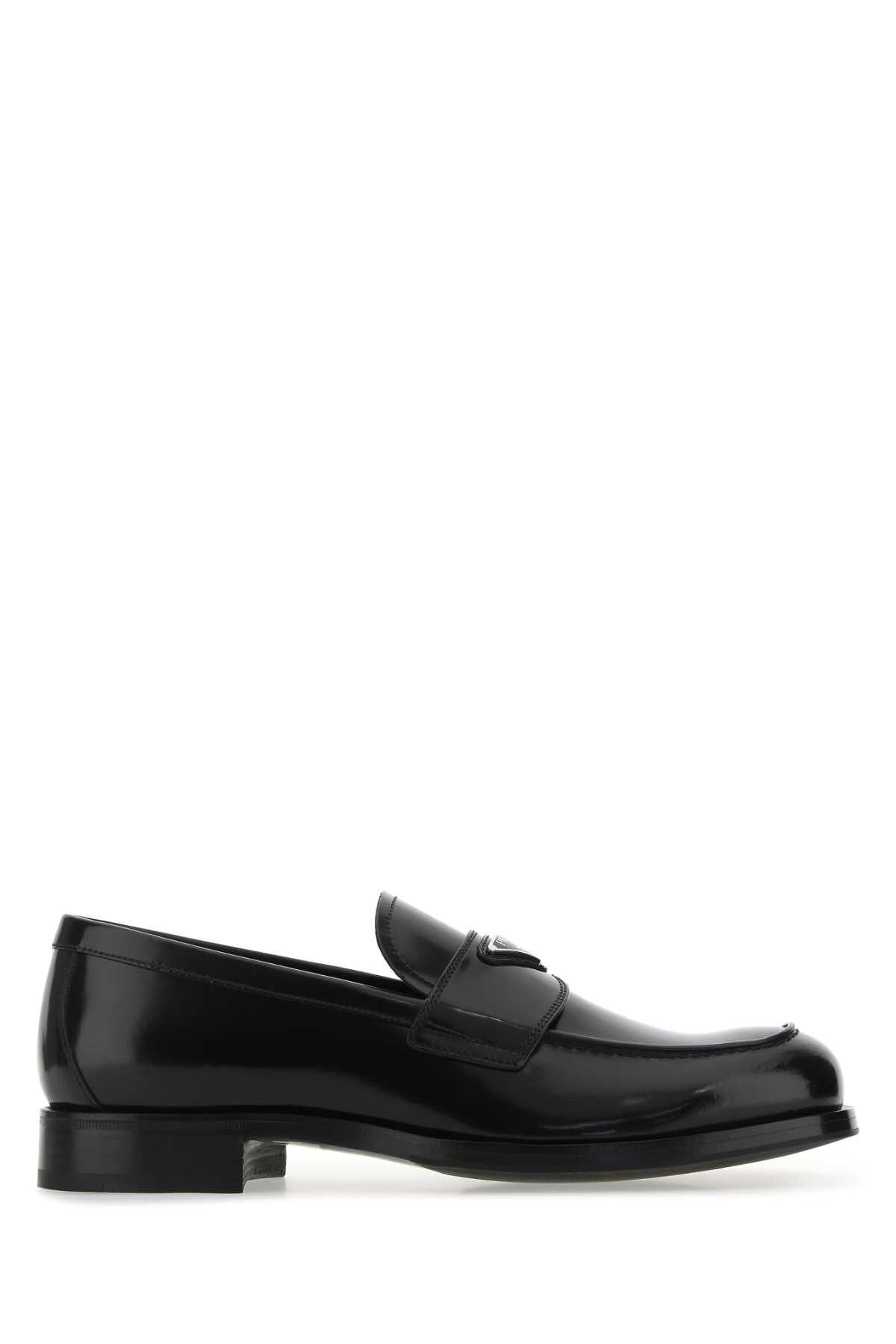 BLACK LEATHER LOAFERS Prada BLACK 5