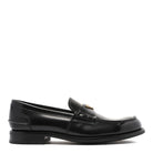BRUSHED LEATHER LOAFERS Prada black 10