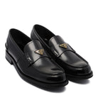 BRUSHED LEATHER LOAFERS Prada