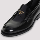 BRUSHED LEATHER LOAFERS Prada