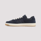 NAVY BLUE CANVAS AND SUEDE DOWNTOWN SNEAKERS Prada