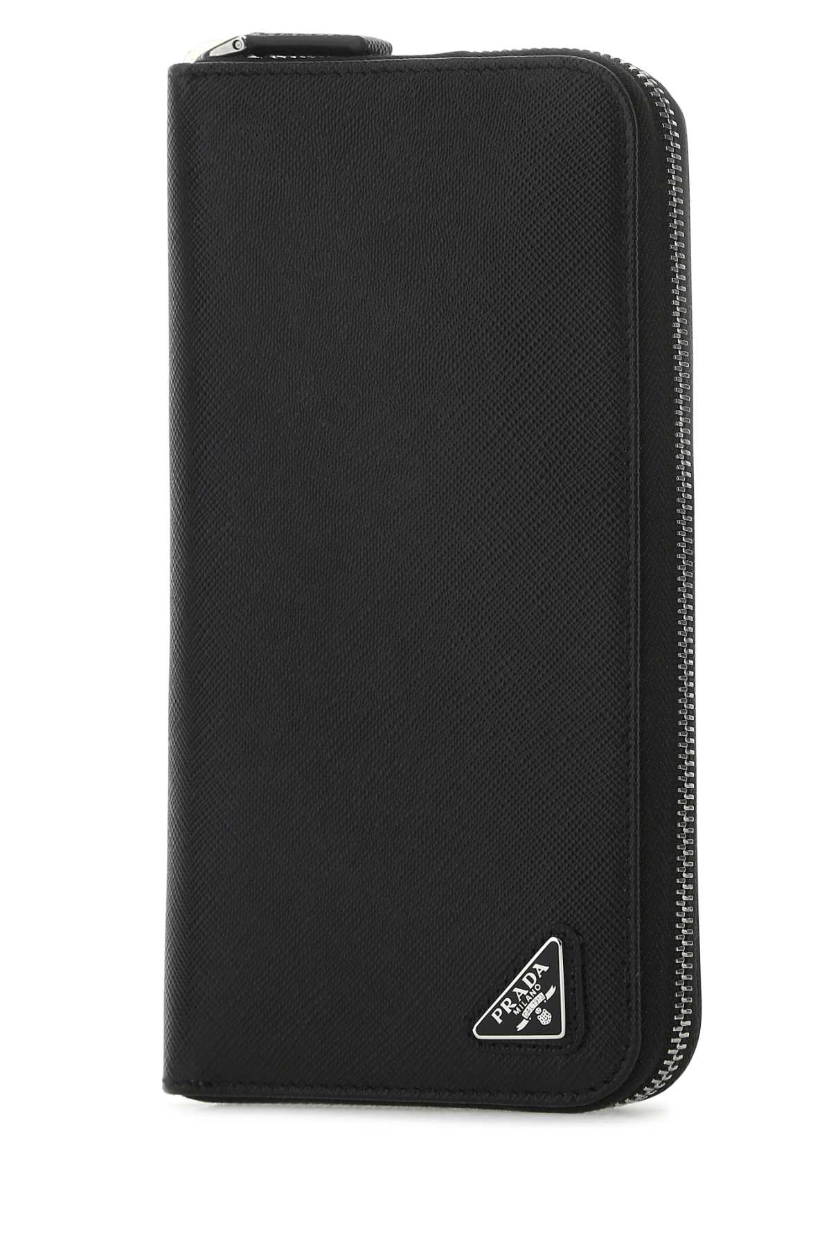 BLACK LEATHER WALLET Prada