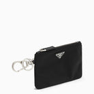 RE-NYLON KEY RING WITH LOGO Prada black TU