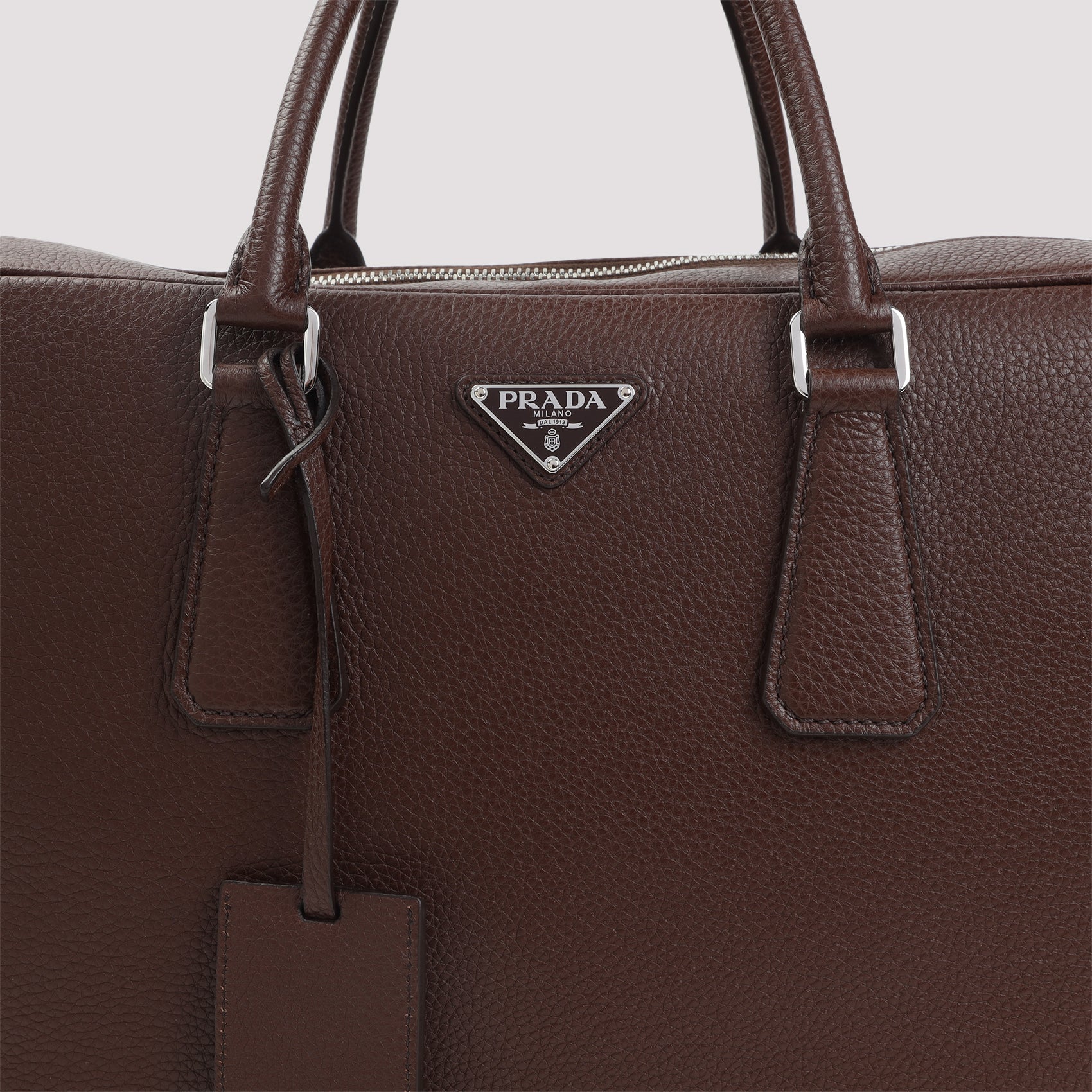 GRAINED LEATHER TOTE BAG Prada