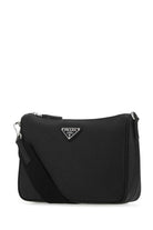 BLACK LEATHER CROSSBODY BAG Prada
