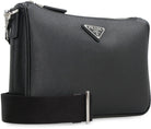 BLACK LEATHER CROSSBODY BAG Prada