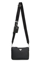 BLACK LEATHER CROSSBODY BAG Prada