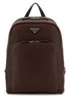 BROWN LEATHER BACKPACK Prada BROWN TU