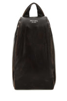 DARK BROWN NAPPA LEATHER BACKPACK Prada BROWN TU