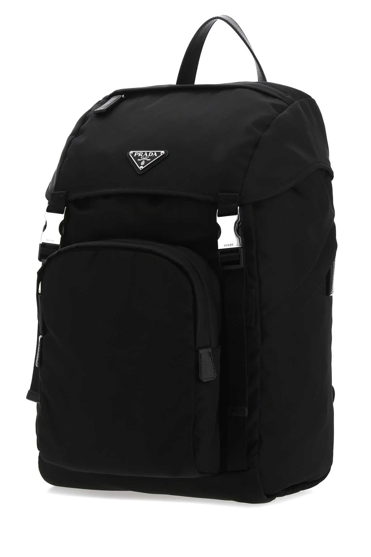 BLACK RE-NYLON BACKPACK Prada