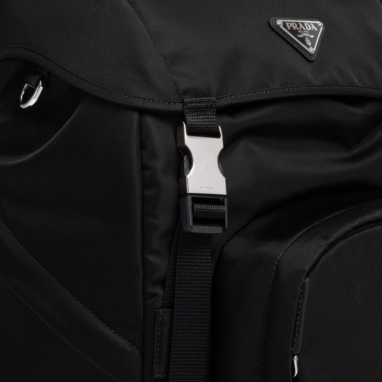 BLACK RE-NYLON BACKPACK Prada