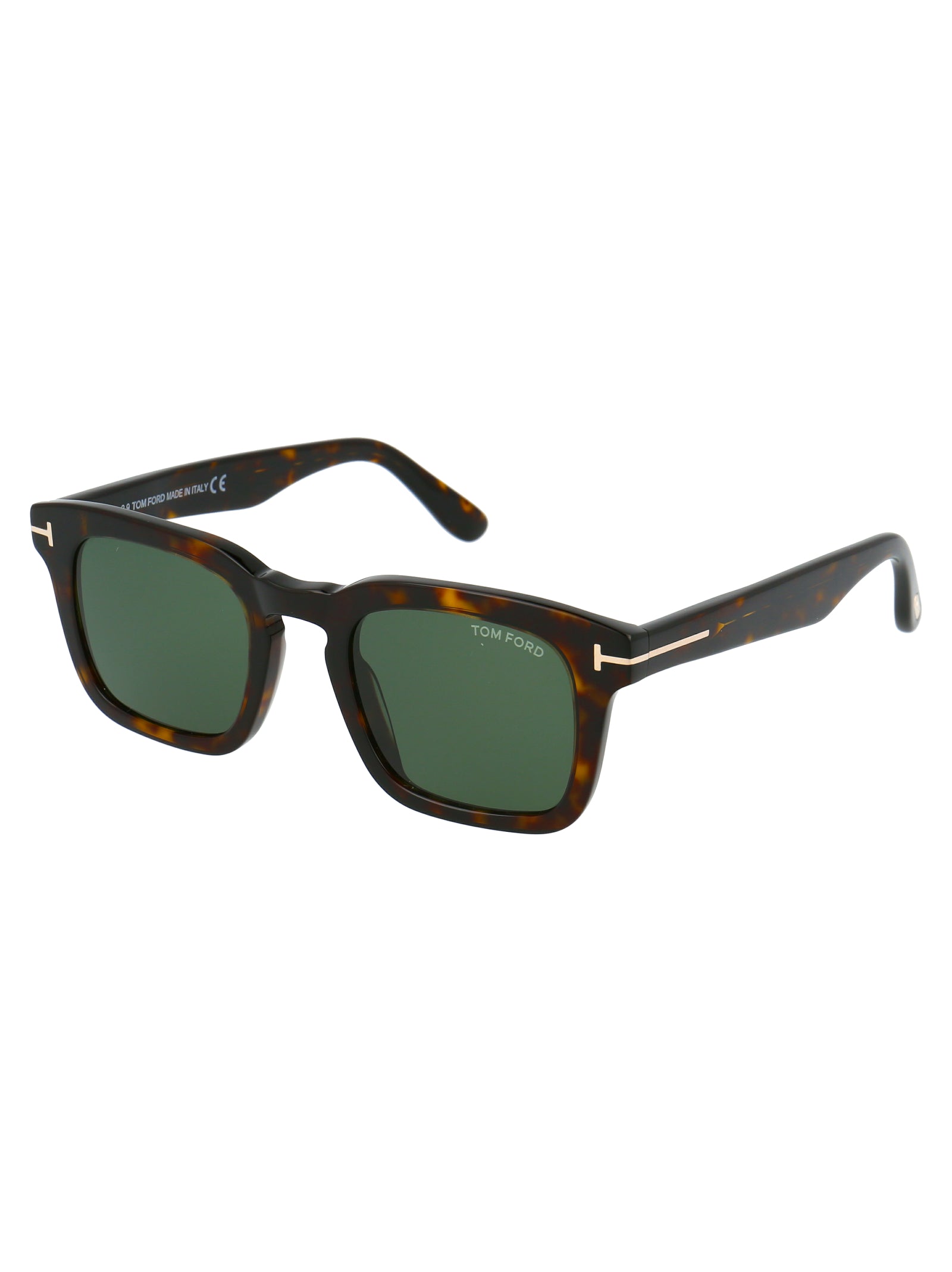 Havana acetate square sunglasses by Tom Ford, front view
