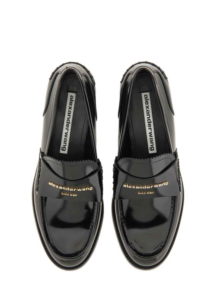BLACK CALF LEATHER LOAFERS Alexander wang