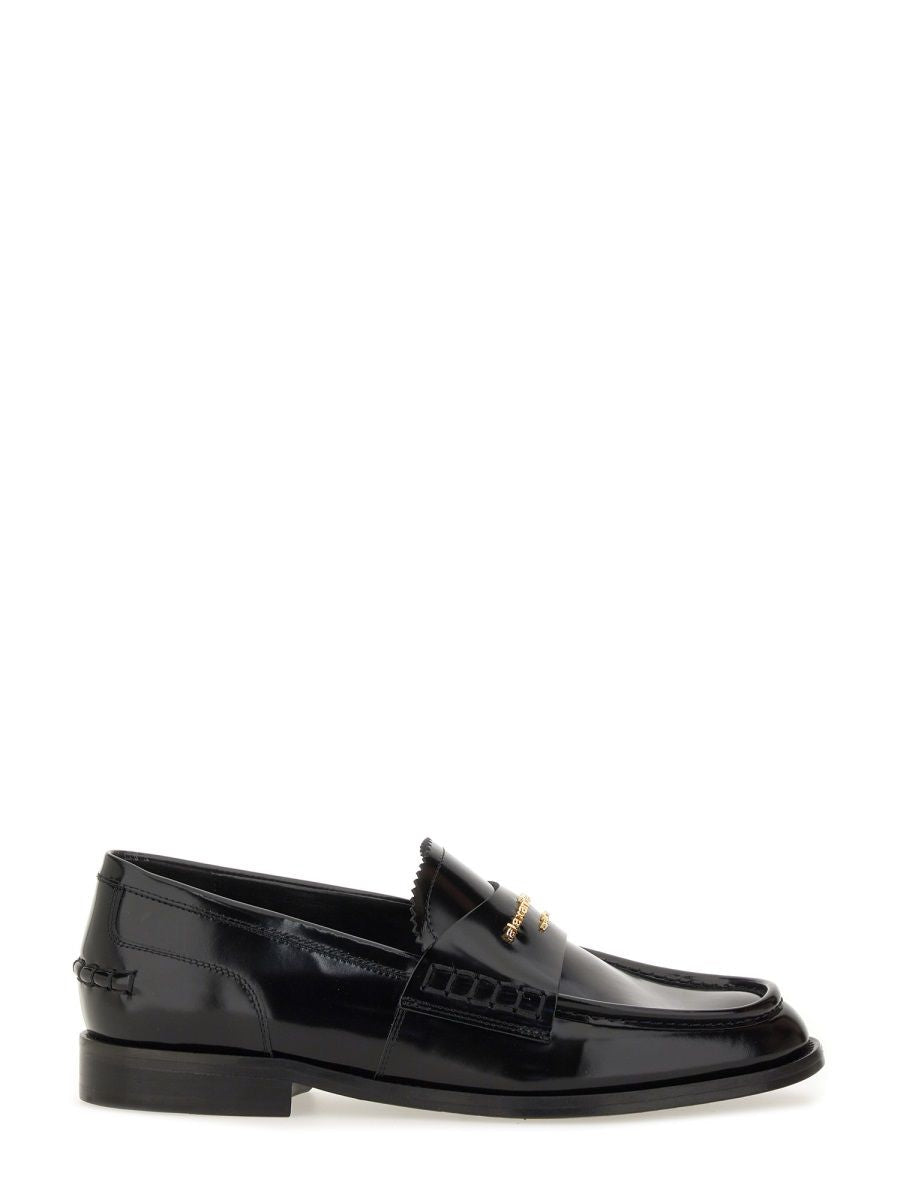 BLACK CALF LEATHER LOAFERS Alexander wang BLACK 36