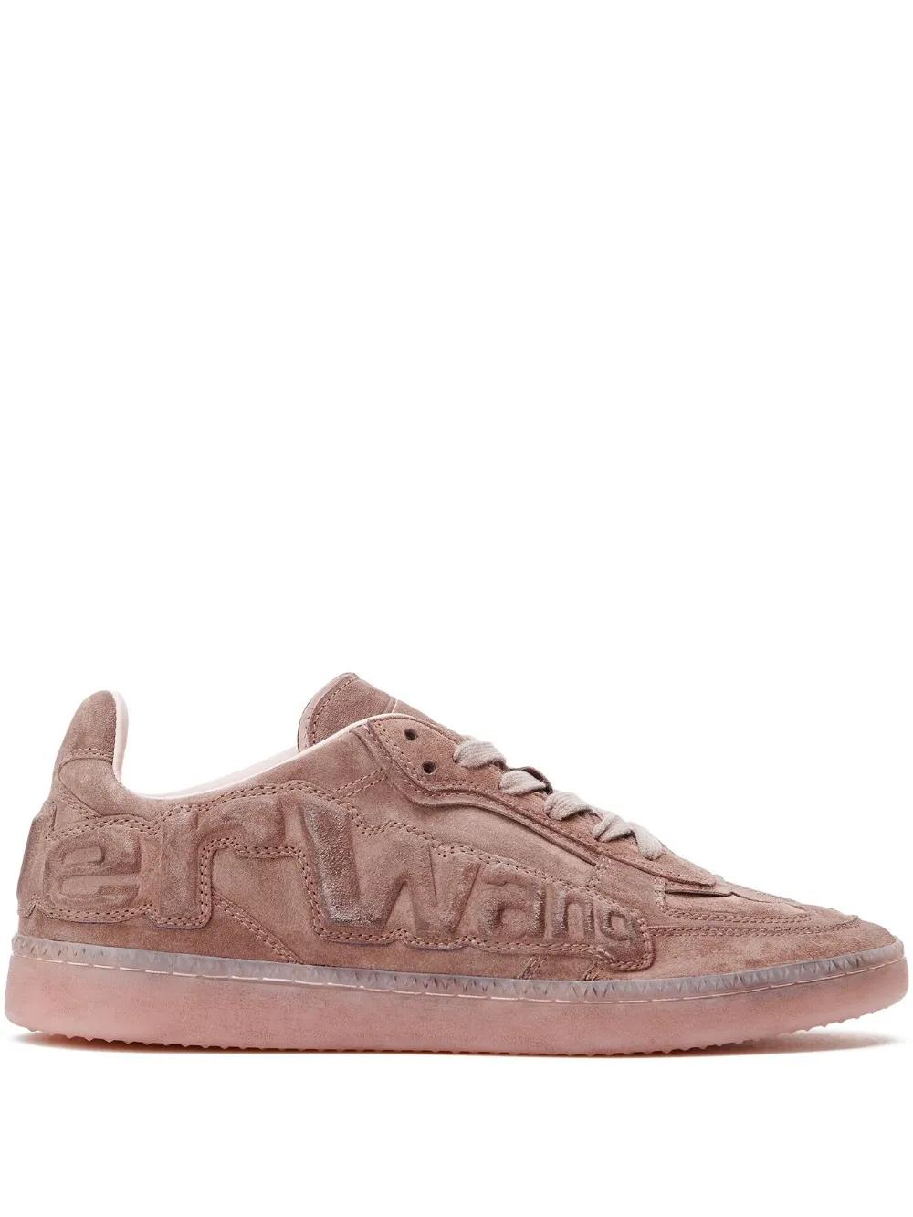 SUEDE SNEAKERS WITH EMBOSSED LEX LOGO Alexander wang VINTAGEPINK 37