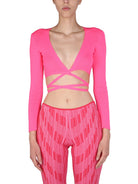 TOP CROPPED MSGM FUCHSIA XS