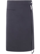 ZIPPED "HERITAGE" CREPE SKIRT COURREGÈS