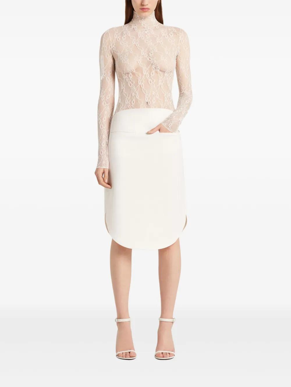 HIGH-RISE PENCIL SKIRT COURREGÈS HERITAGE WHITE 38
