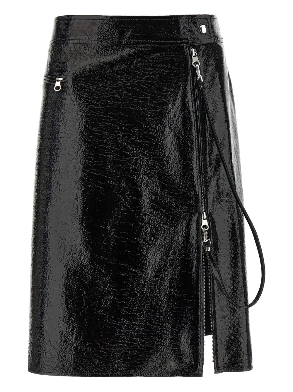 VYNIL MIDI SKIRT COURREGÈS BLACK 36