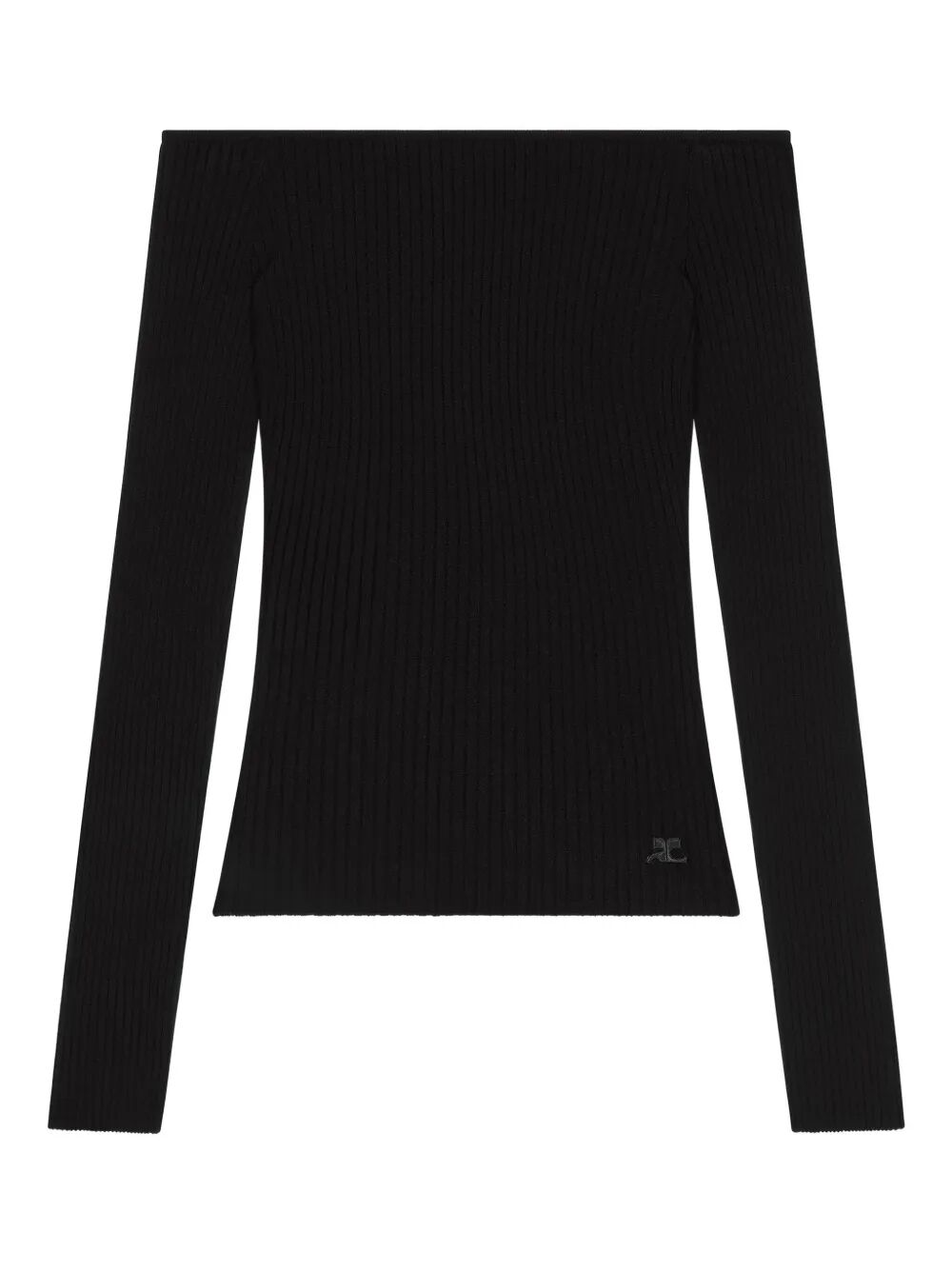 "OFF SHOULDER" RIB KNIT TOP COURREGÈS