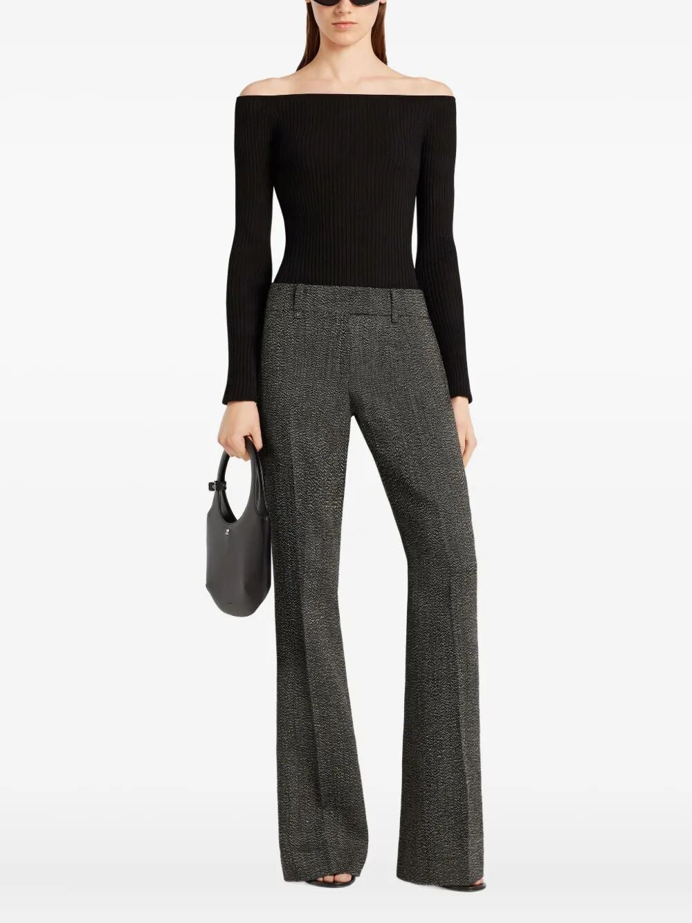 "OFF SHOULDER" RIB KNIT TOP COURREGÈS