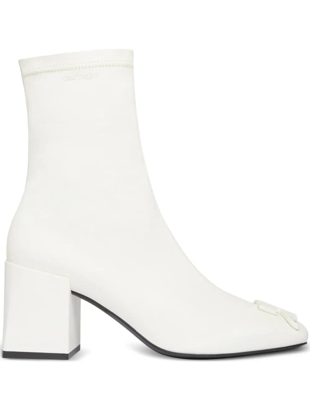 70MM BLOCK HEEL ANKLE BOOTS COURREGÈS HERITAGEWHITE 38