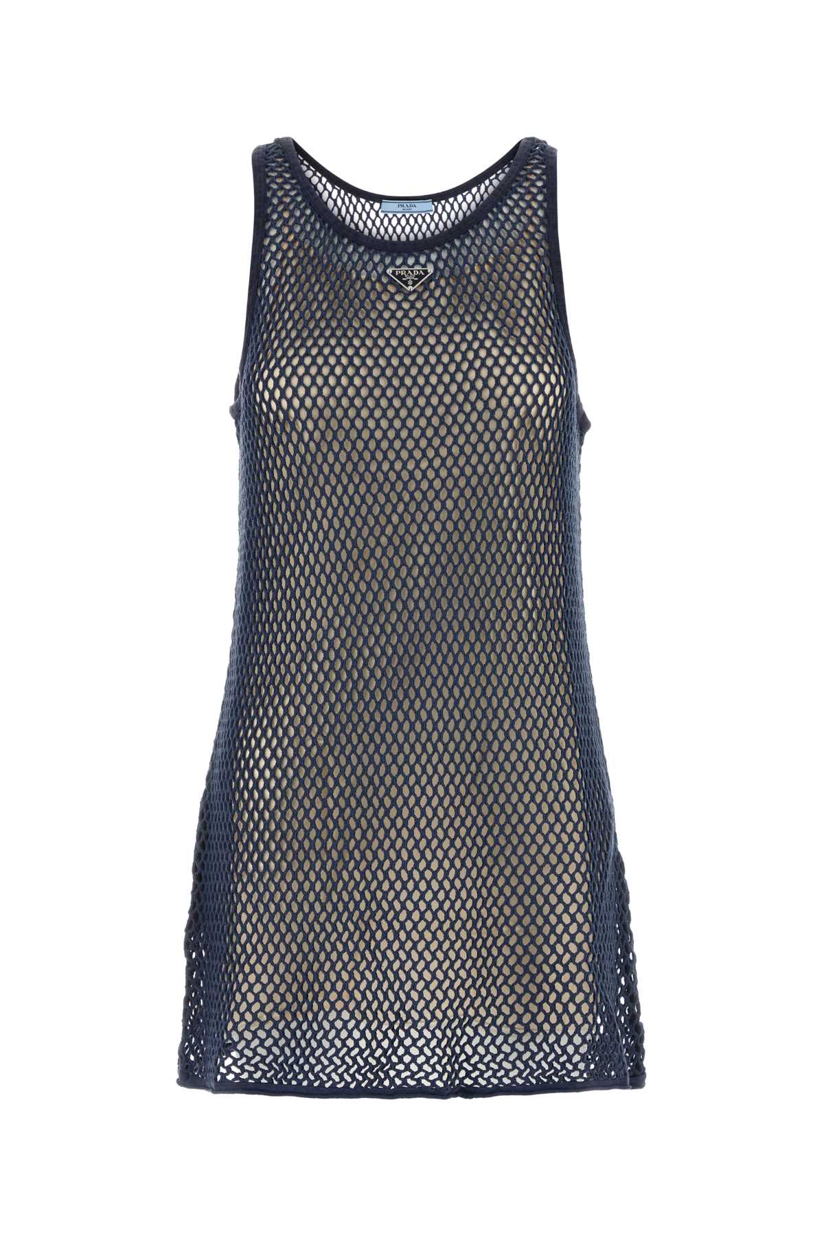 NAVY BLUE MESH MINI DRESS Prada BLUE 40