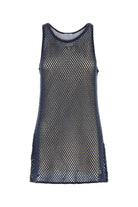 NAVY BLUE MESH MINI DRESS Prada BLUE 40