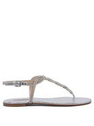 SILVER LEATHER SANDALS NINALILOU SILVER 37.5