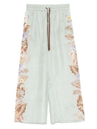 COCO PRINTED SILK TROUSERS Zimmermann VERDE ACQUA 7
