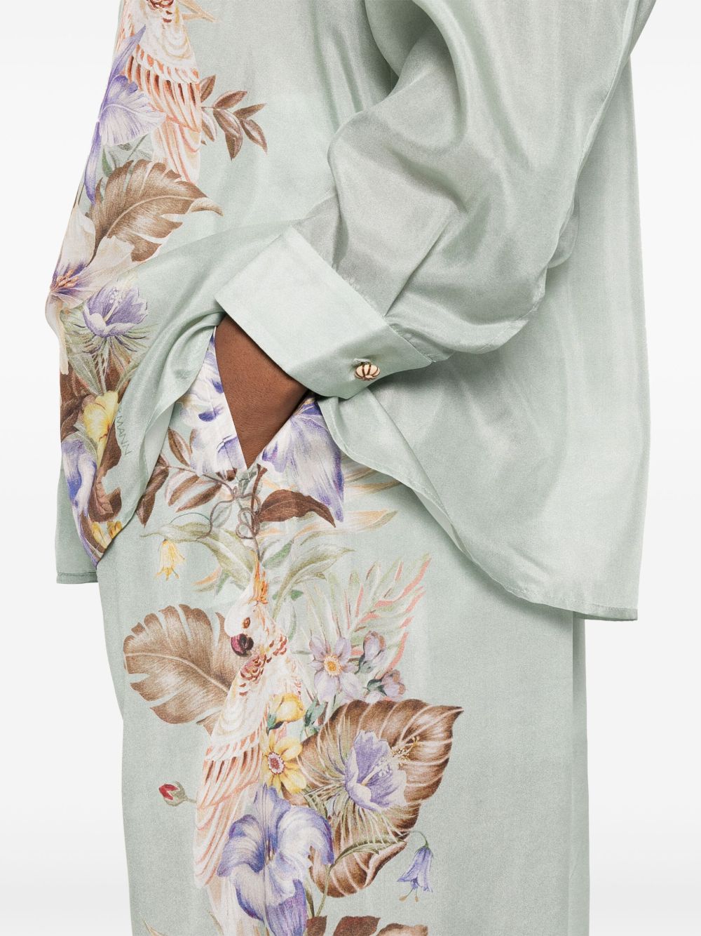 COCO PRINTED SILK TROUSERS Zimmermann