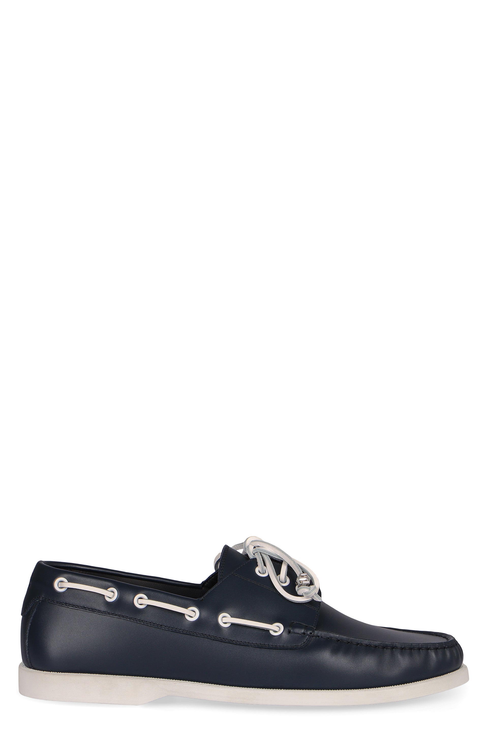CELINE BATEAU LEATHER BOAT SHOES Celine blue 43