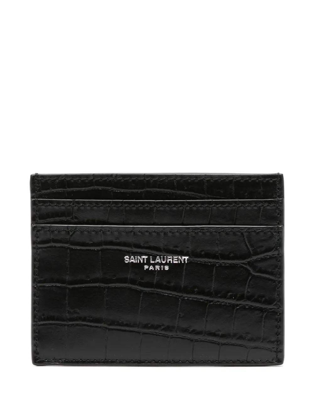 LEATHER CARD HOLDER Saint Laurent BLACK UNI