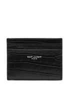 LEATHER CARD HOLDER Saint Laurent BLACK UNI
