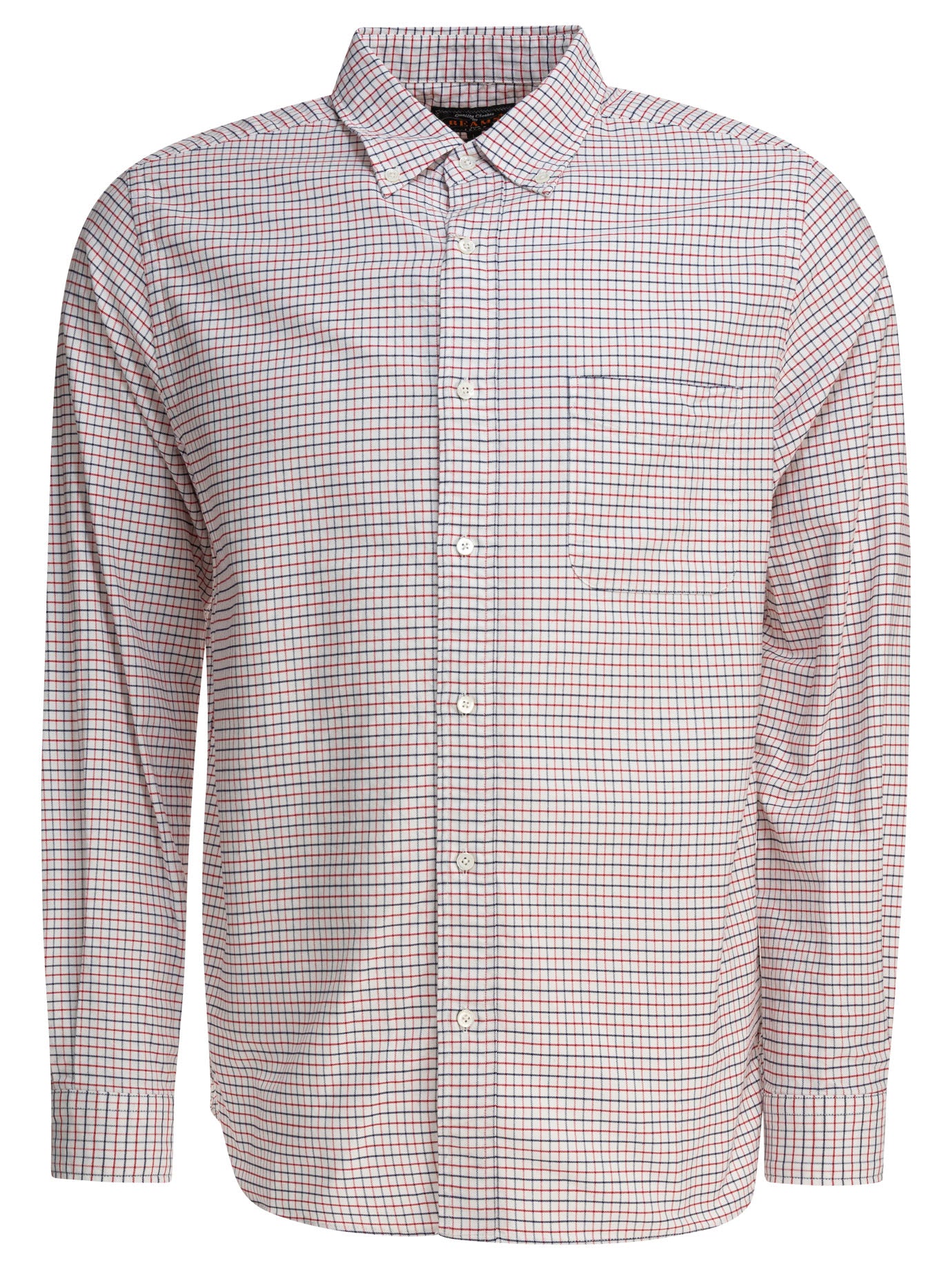 "OXFORD TATTERSALL" SHIRT BEAMS PLUS WHITE S