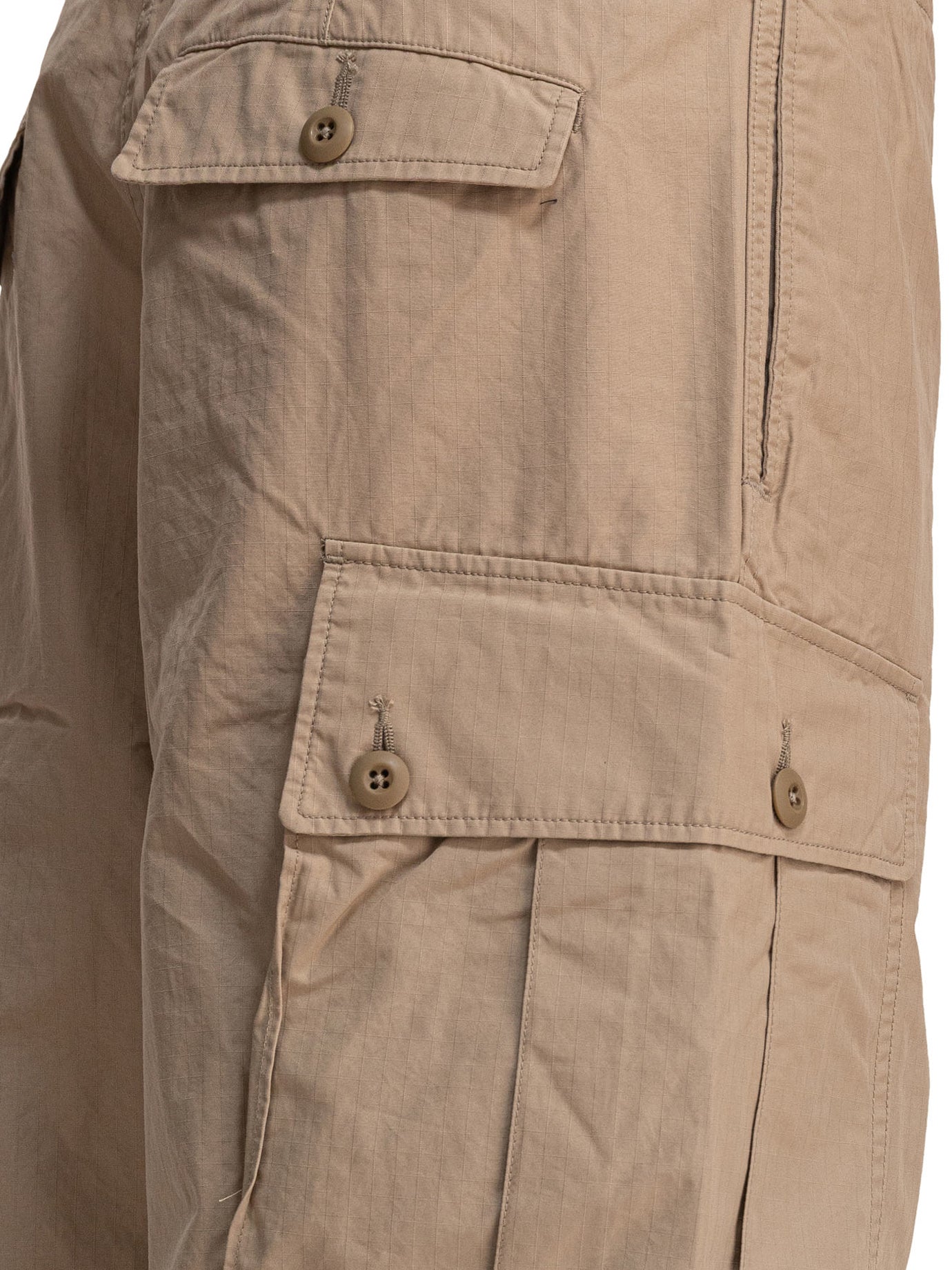 COTTON BEIGE TROUSERS BEAMS PLUS