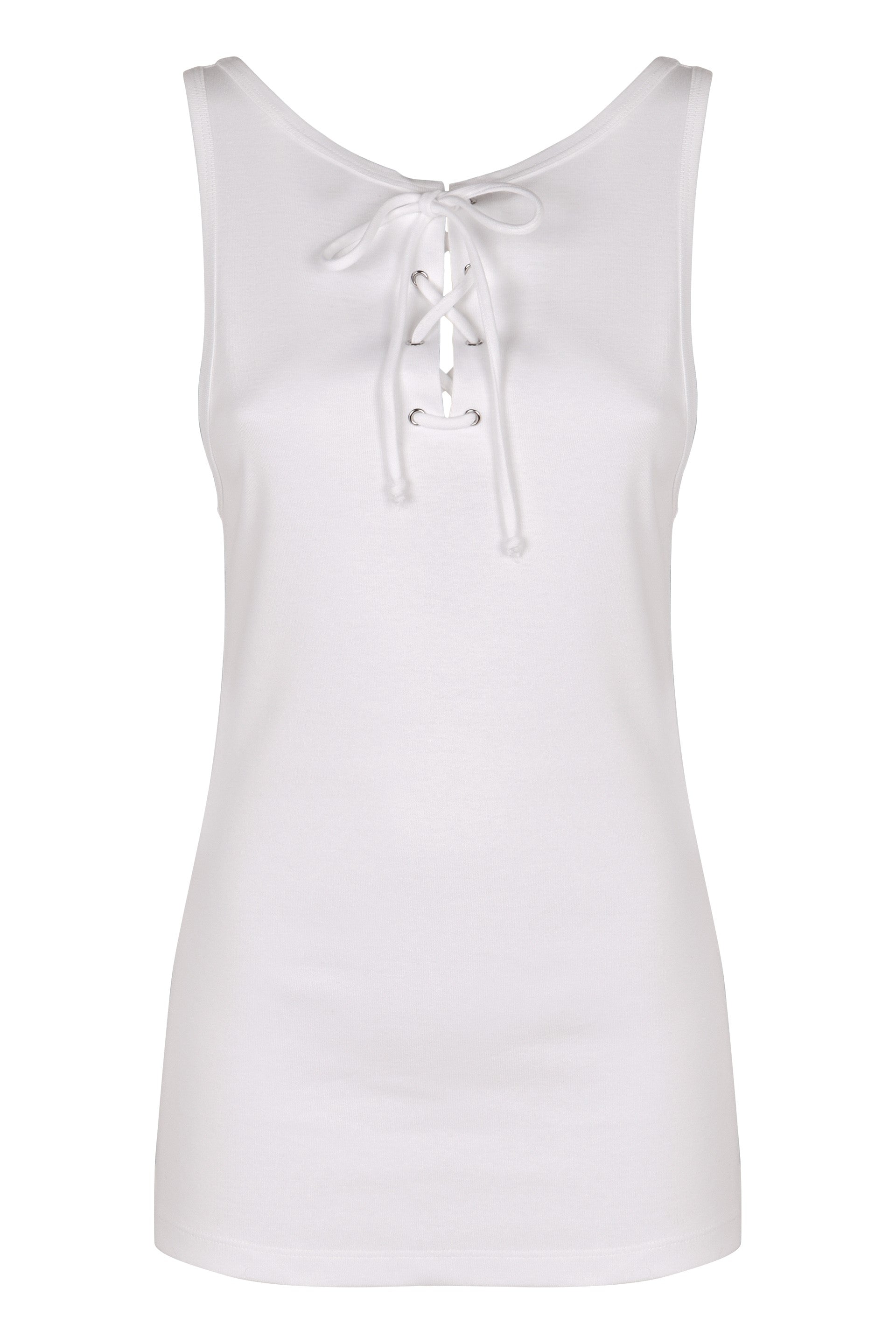 WHITE COTTON TANK TOP Prada WHITE 40