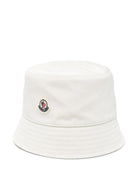 BUCKET HAT WITH LOGO Moncler IVORY S