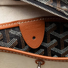 Black Goyard Artois PM tote bag, bottom view showing structure