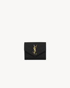 PORTAFOGLIO TRIFOLD COMPATTO CASSANDRE Saint Laurent BLACK UNI