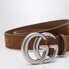 GG MARMONT SUEDE BELT WITH METAL LOGOED BUCKLE Gucci