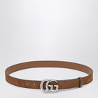 GG MARMONT SUEDE BELT WITH METAL LOGOED BUCKLE Gucci brown 95