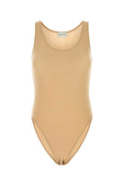 BEIGE STRETCH CUPRO BODYSUIT Magda Butrym O TAN 36F