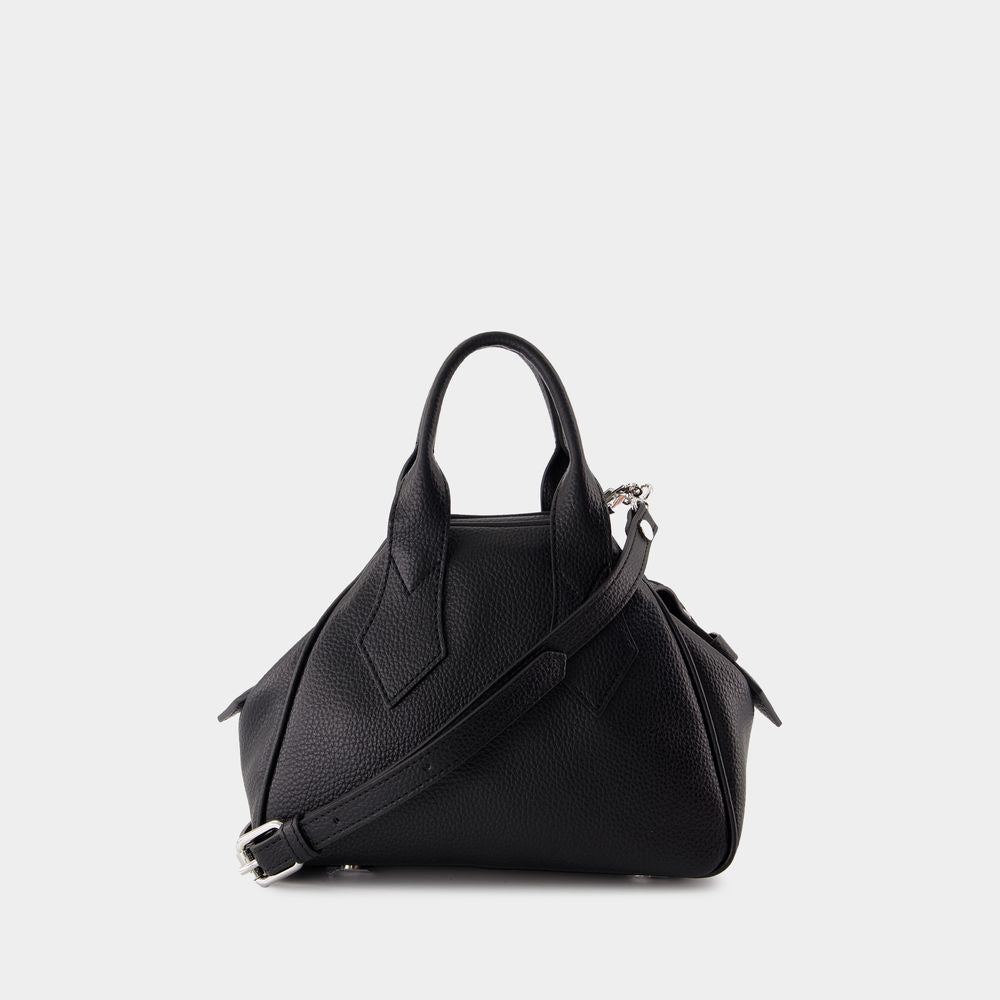 BLACK SYNTHETIC LEATHER SMALL YASMINE HANDBAG Vivienne Westwood