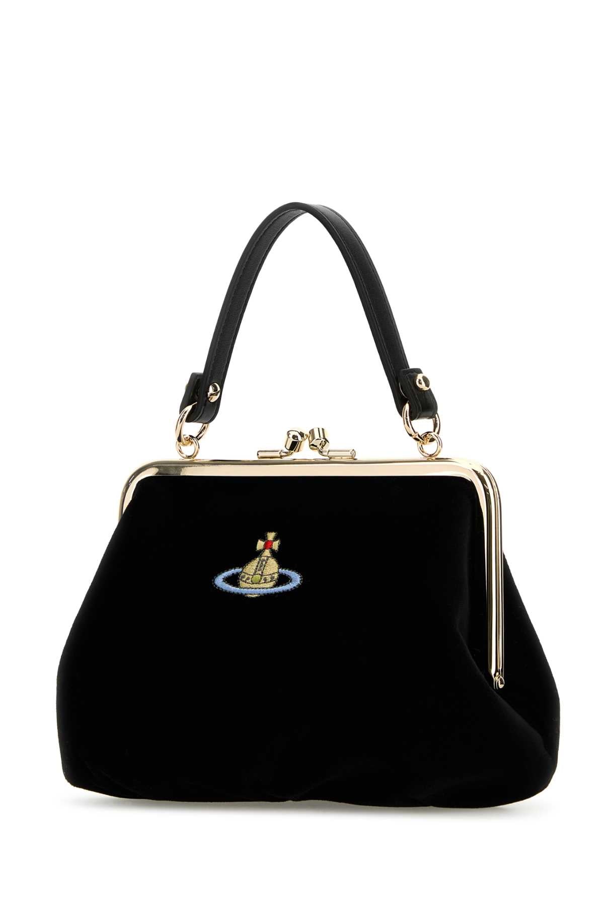 BLACK VELVET GRANNY HANDBAG Vivienne Westwood