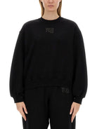 COTTON CREW-NECK SWEATSHIRT Alexander wang black XS