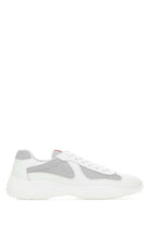 TWO-TONE LEATHER AND TECH FABRIC SNEAKERS Prada MULTICOLOURED 10