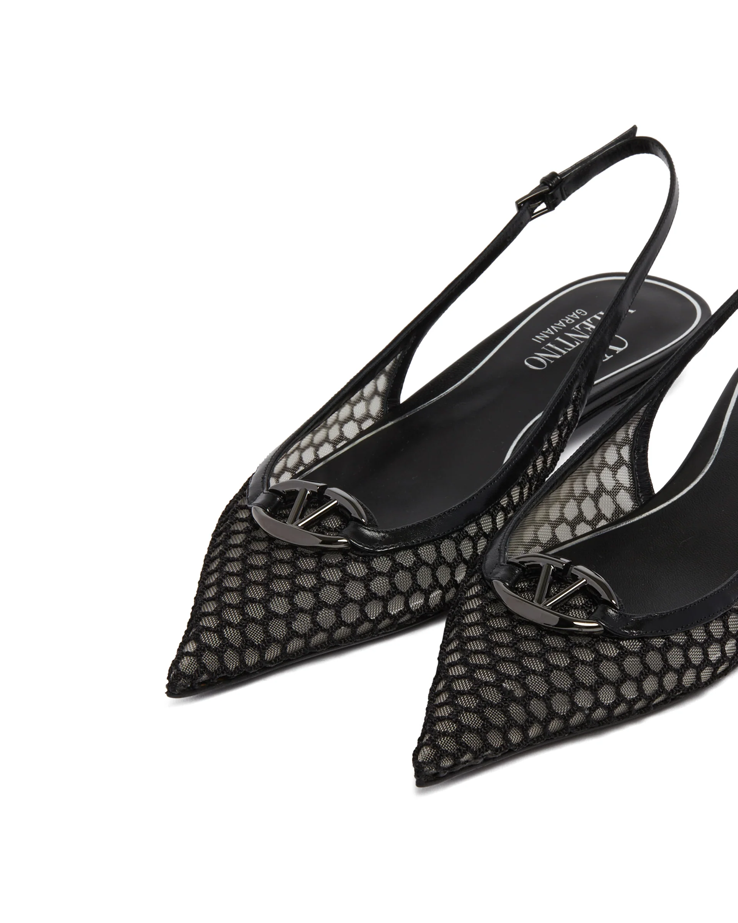 BLACK CALF LEATHER HEELED SHOES Valentino Garavani
