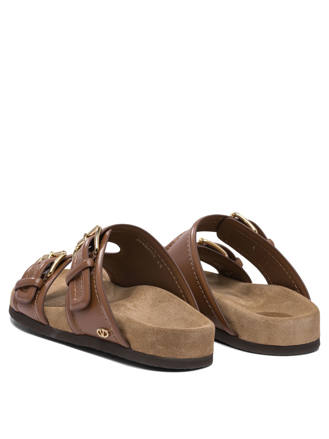 SANDALI IN PELLE CON LOGO VLOGO Valentino Garavani