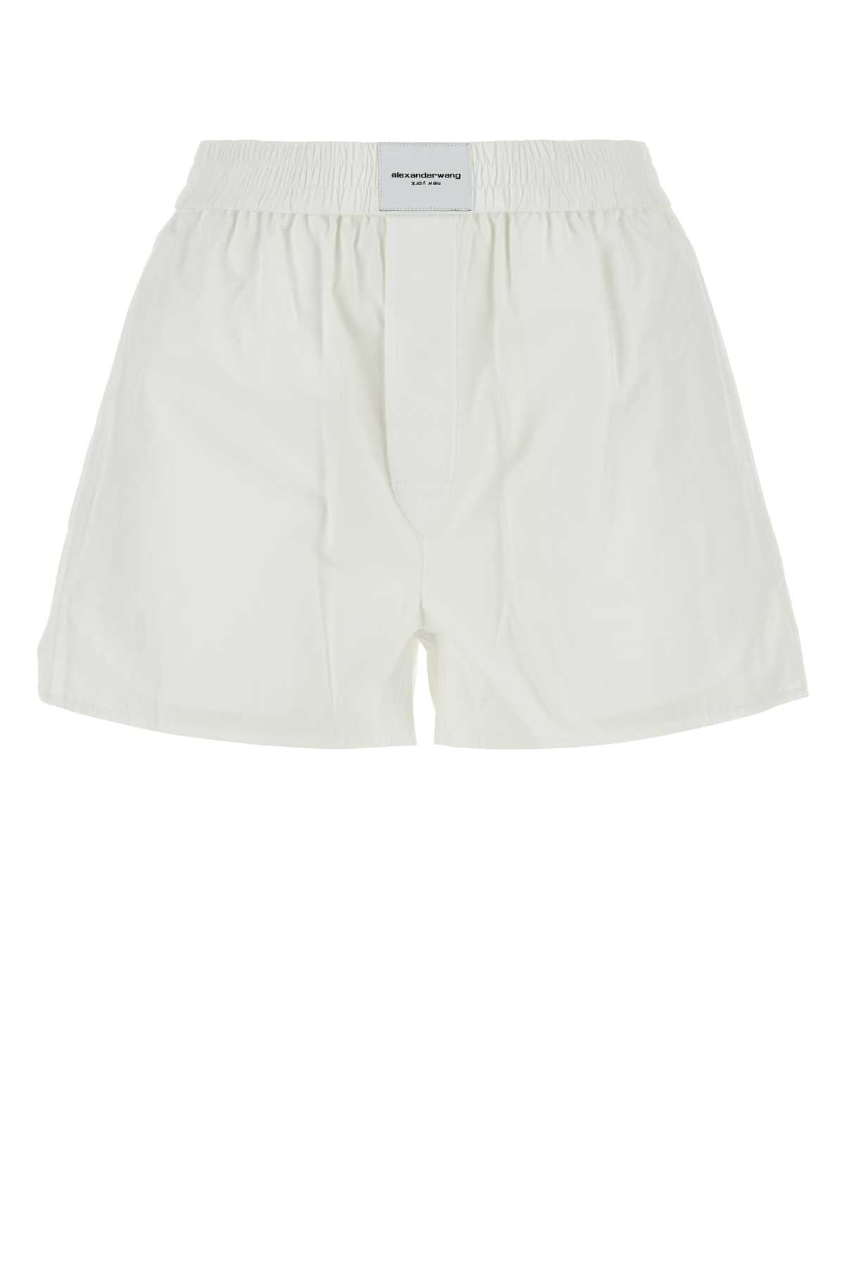 WHITE COTTON SHORTS T by Alexander Wang WHITE XS